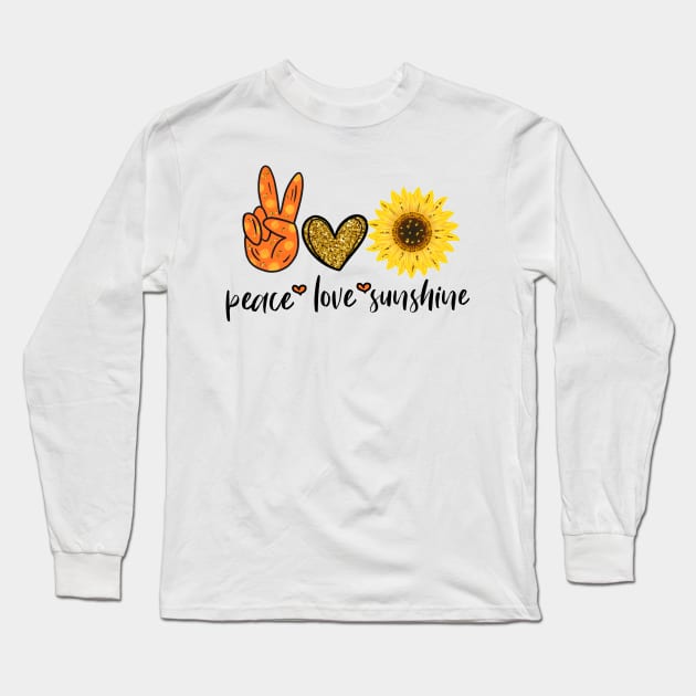 Peace Love Sunshine Long Sleeve T-Shirt by Satic